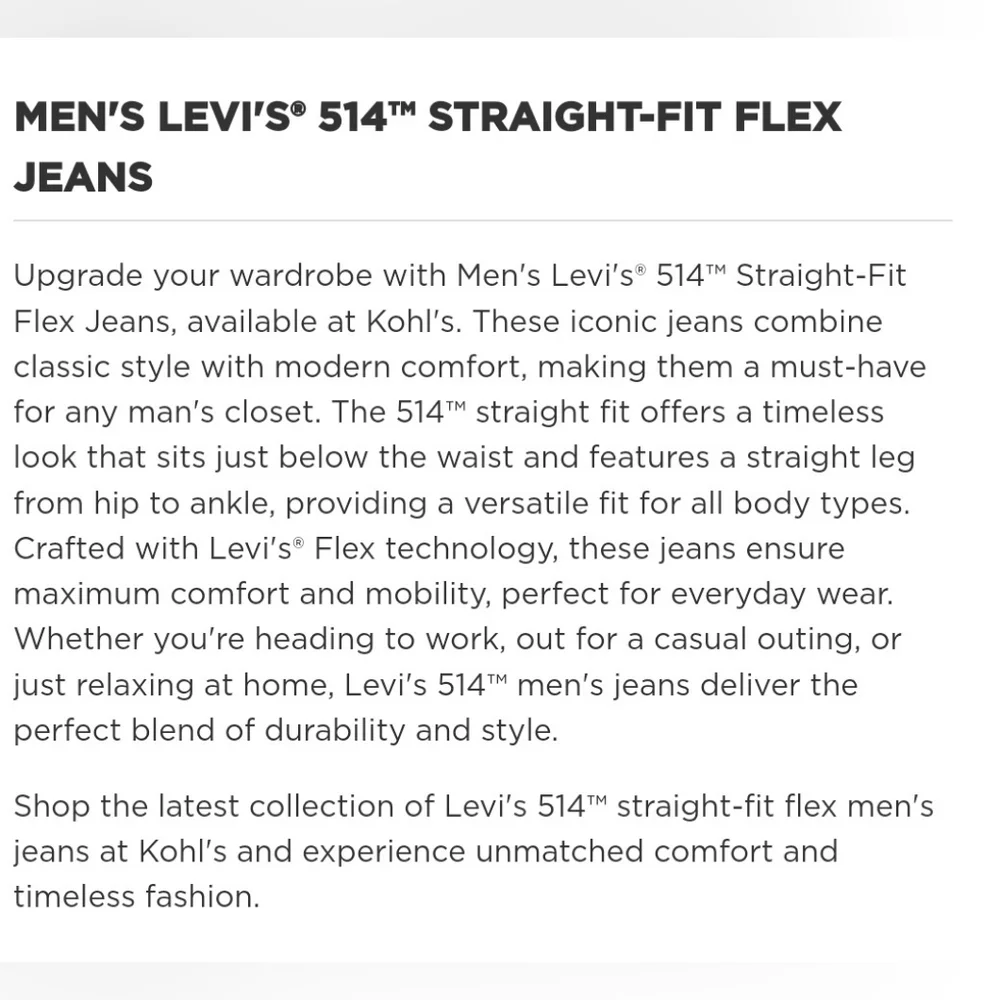 🏈NWT LEVIS STRAIGHT